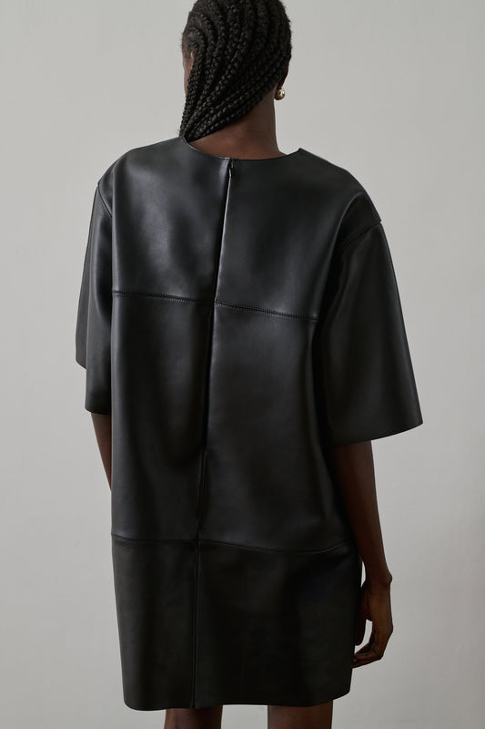 Robe Gisele - Noir - Cuir - Femme