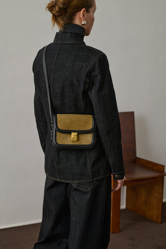 Bellissima Mini Bag - Bronze/Black - Leather - Women
