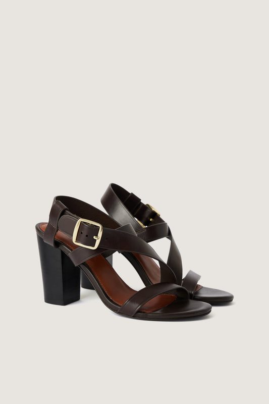 SANDALS PAOLINA DARK BROWN