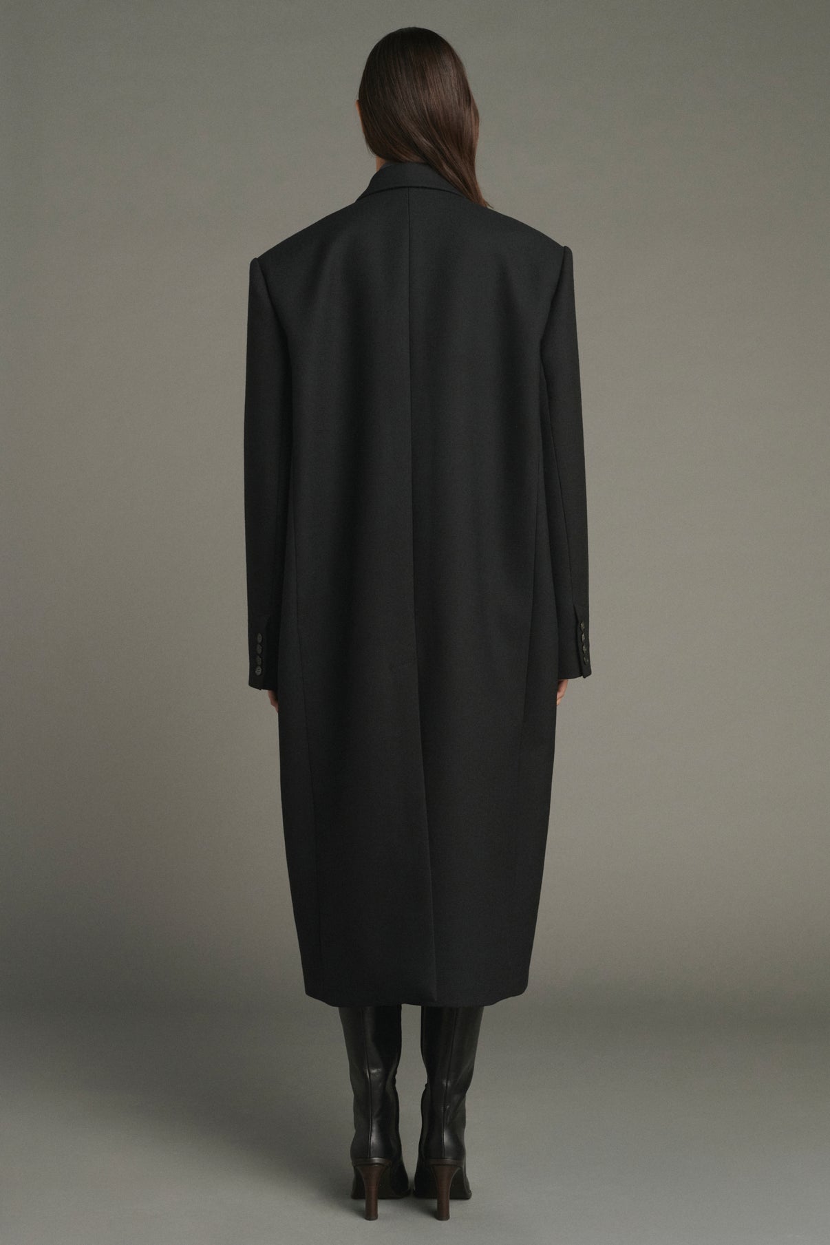 Jim Coat - Black - Wool - Women vue 2