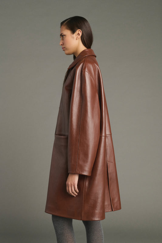 Karl pullover - Heathered Brown - Merino Wool - Women