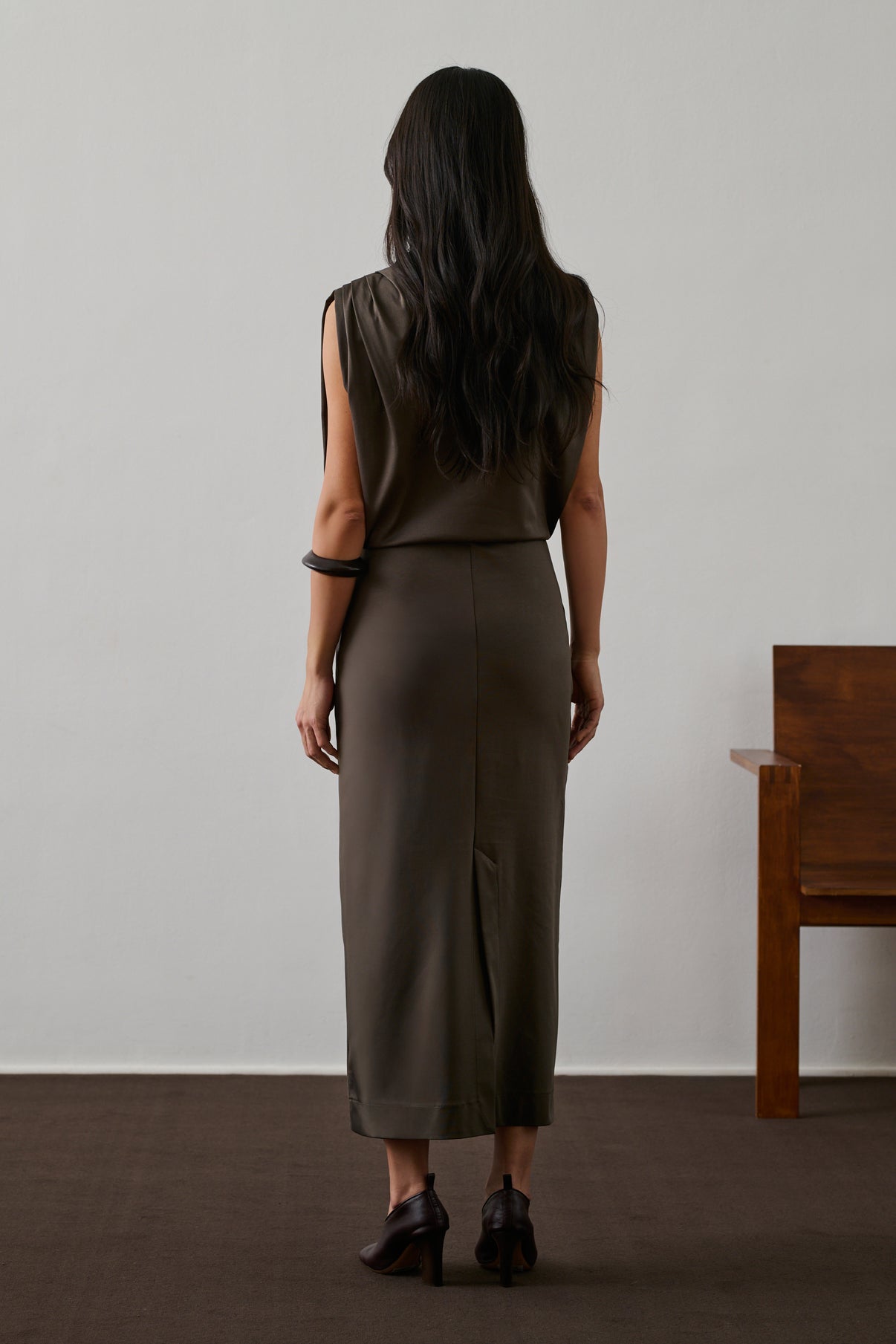 Robe Gemma - Marron/Taupe - Coton - Femme vue 3