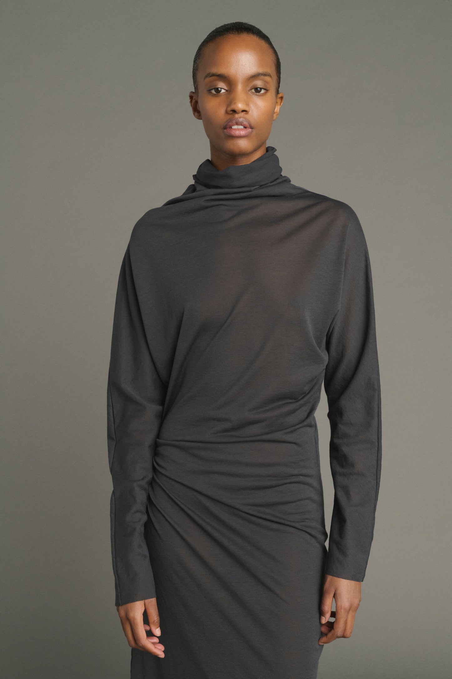 Lola Dress - Anthracite Grey - Cotton - Women