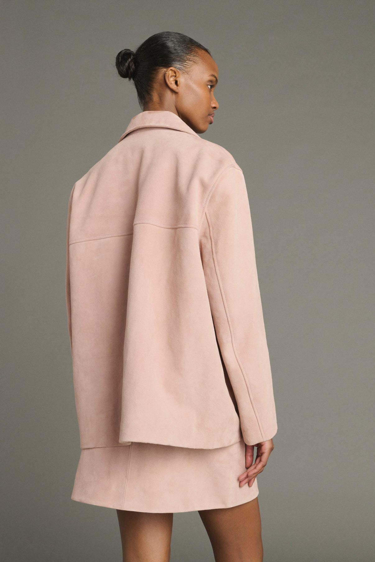 Lorenzo jacket - Old Rose - Leather - Women vue 2