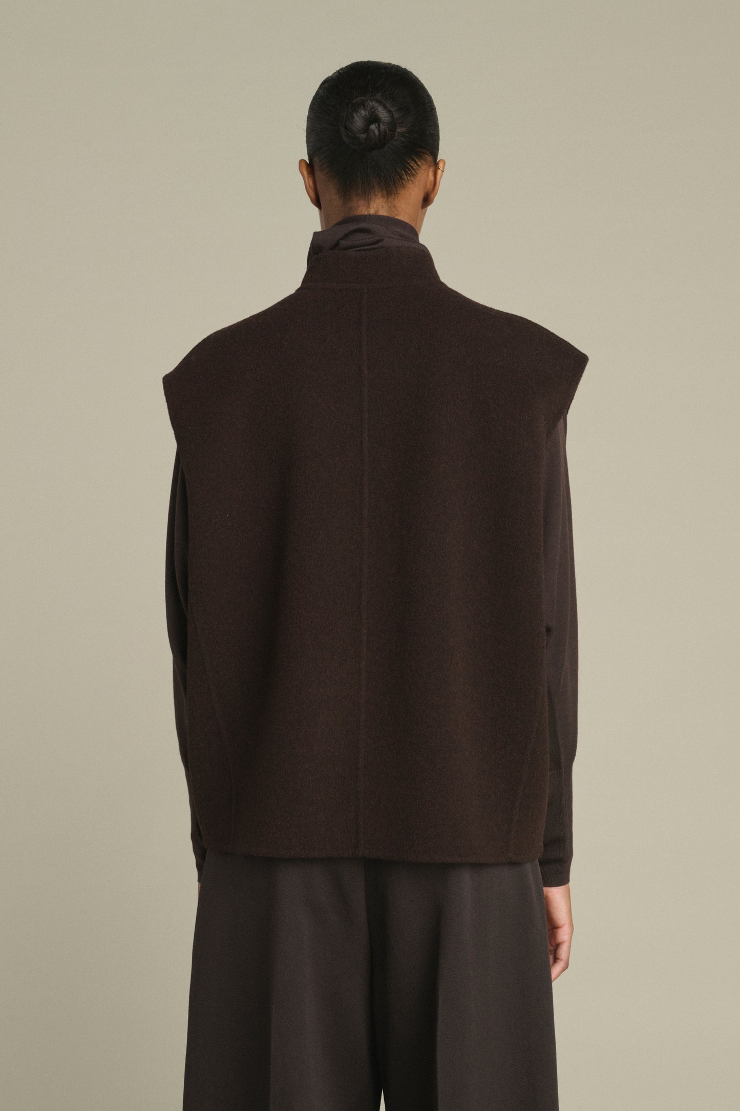 Jacket Adeline - Dark Brown - Wool - Women