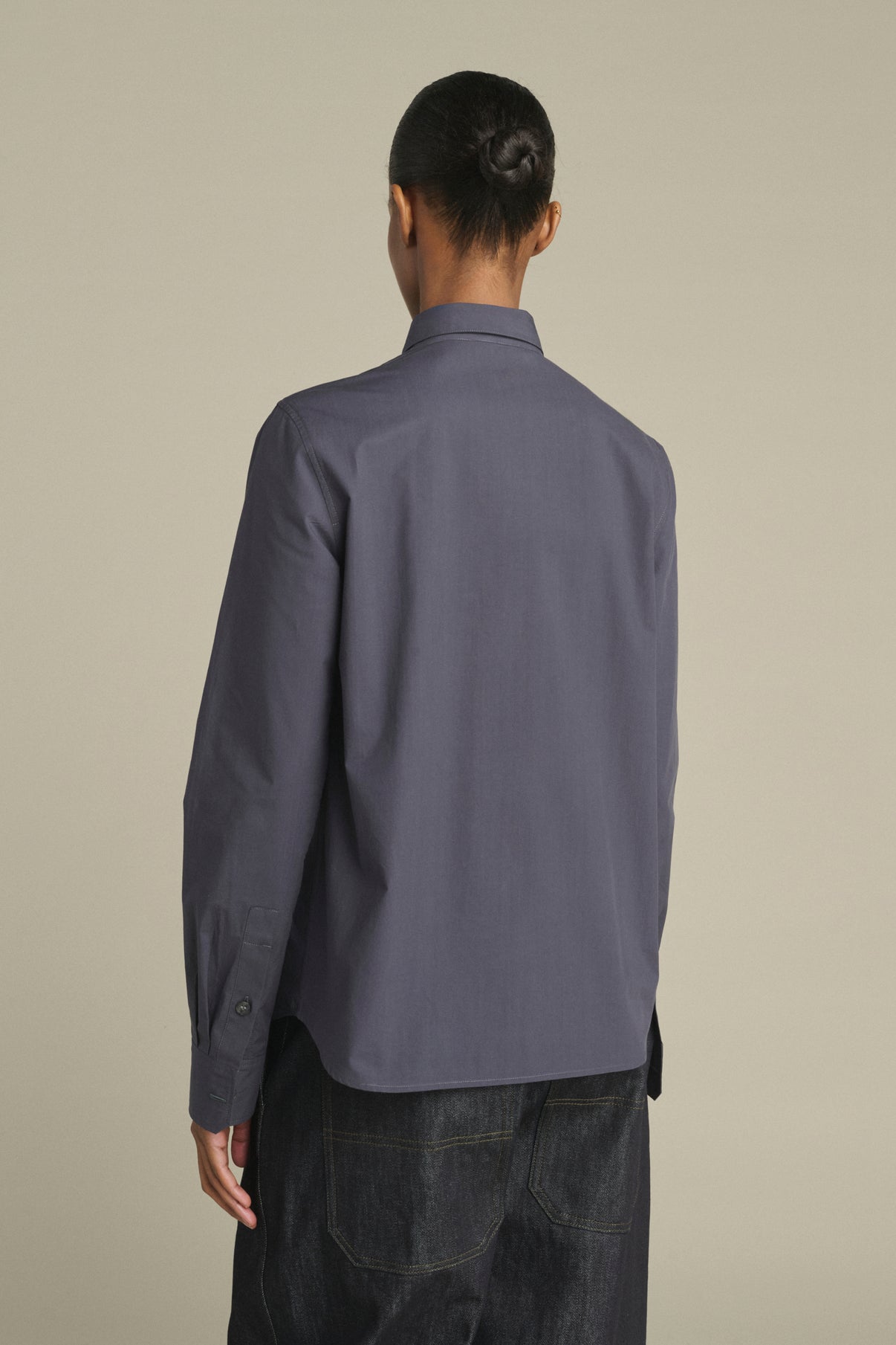 Shirt Lavinia - Midnight Blue - Cotton - Women vue 4