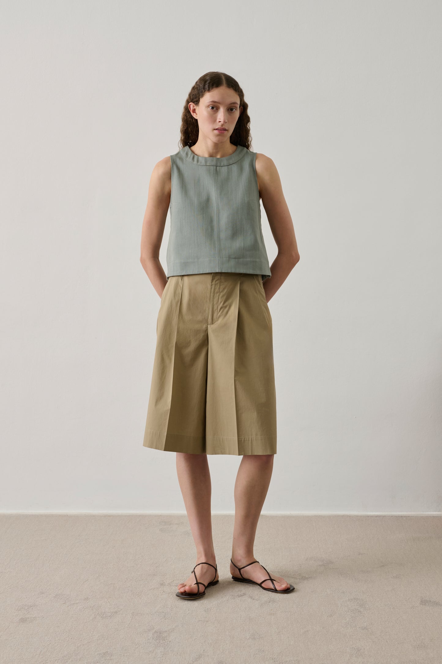 Imogen Bermuda Shorts - Sand - Cotton - Women