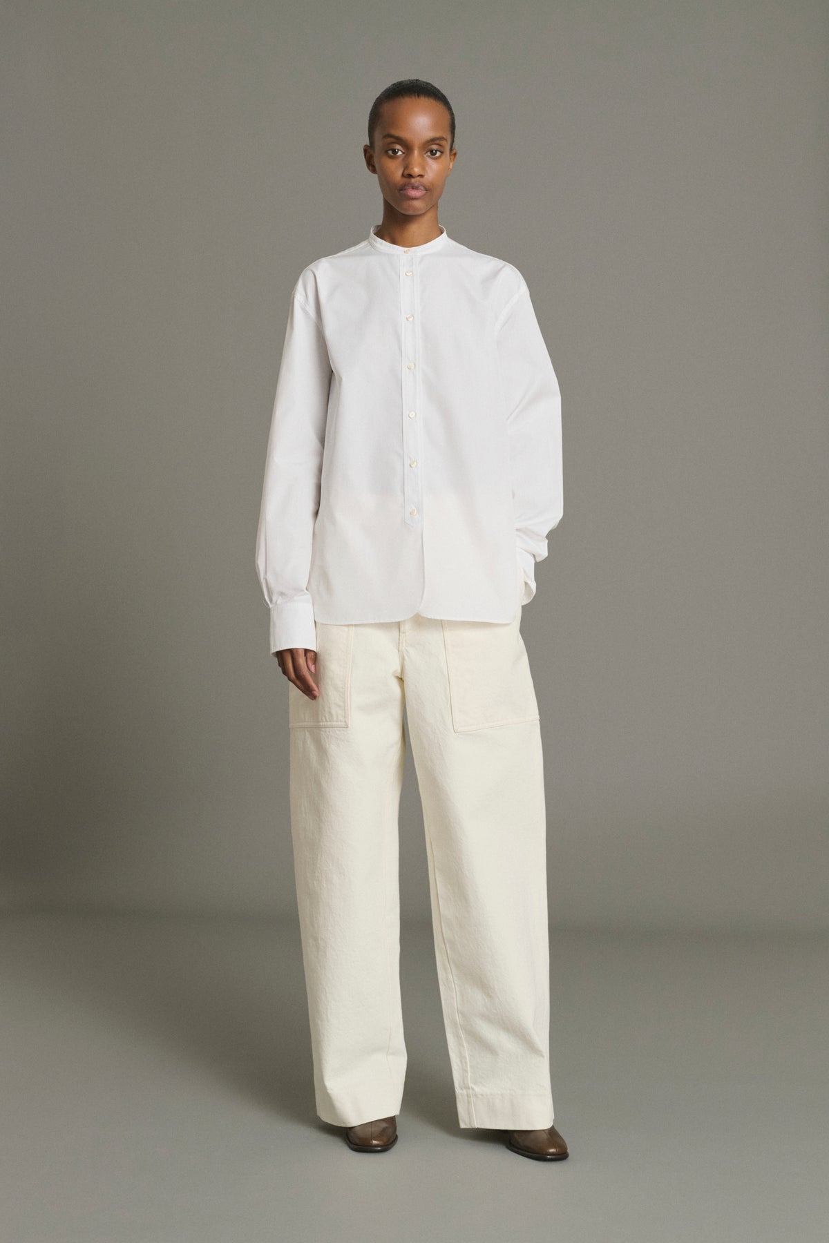 Bermudes Shirt - White Organic Poplin Women - Soeur vue 5