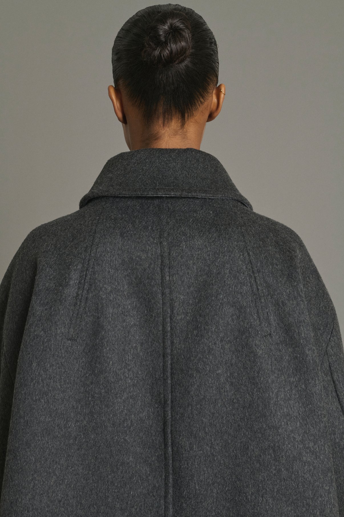 Coat Kasper - Anthracite Marl - Wool - Women vue 4