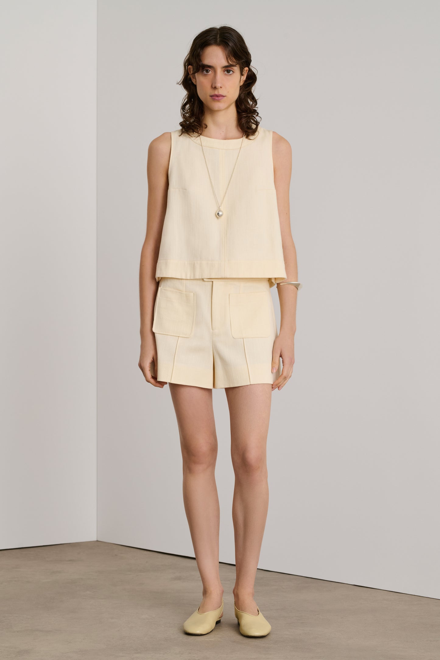 Short Dover - Crème - Coton - Femme