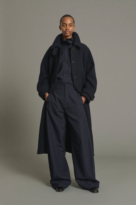 Berlin coat - Navy - Wool - Women