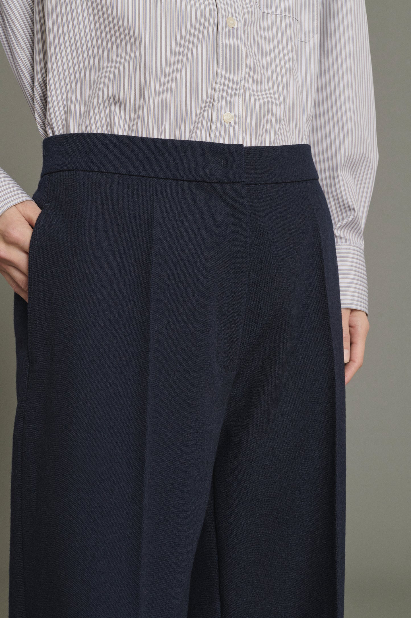 Kobe Trousers - Navy - Wool - Women