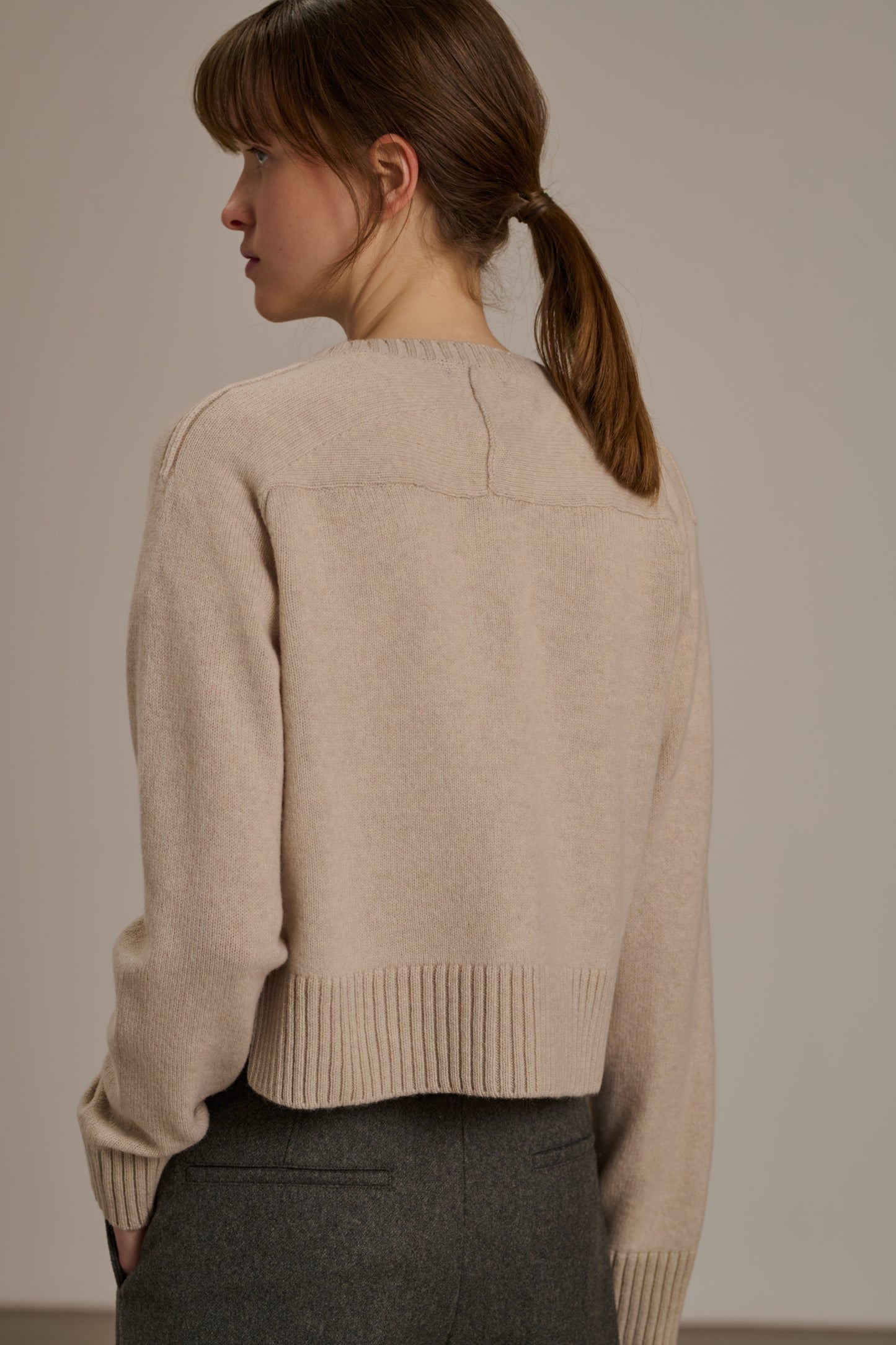 Cardigan Virginia - Écru - Laine - Femme