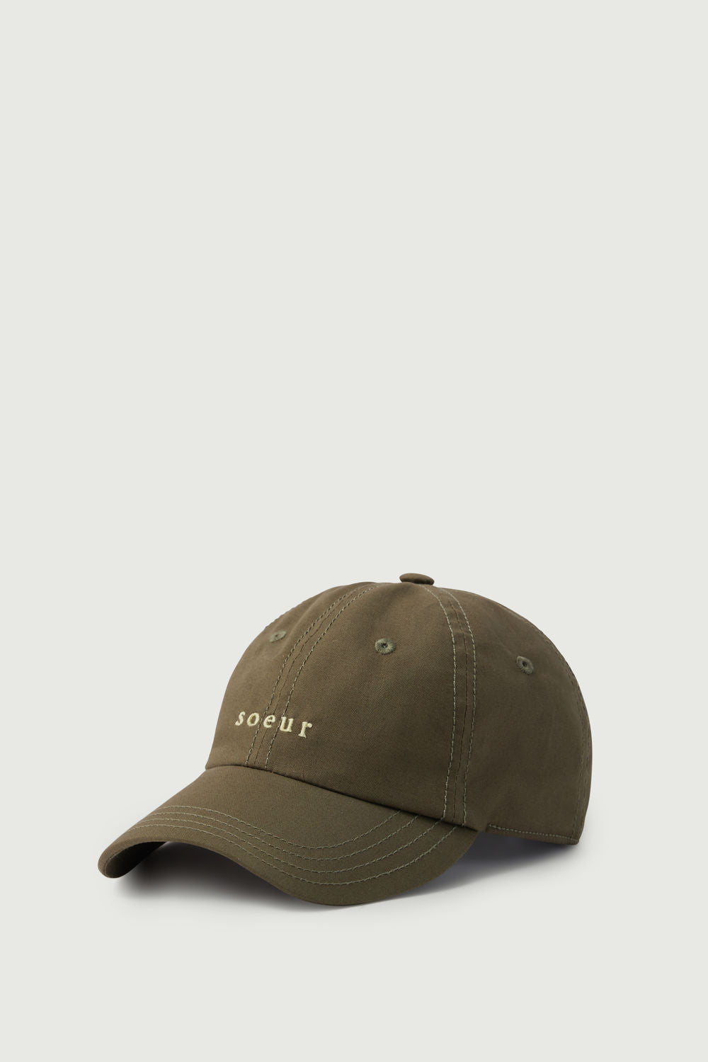 Hector cap - Khaki - Cotton - Women vue 2