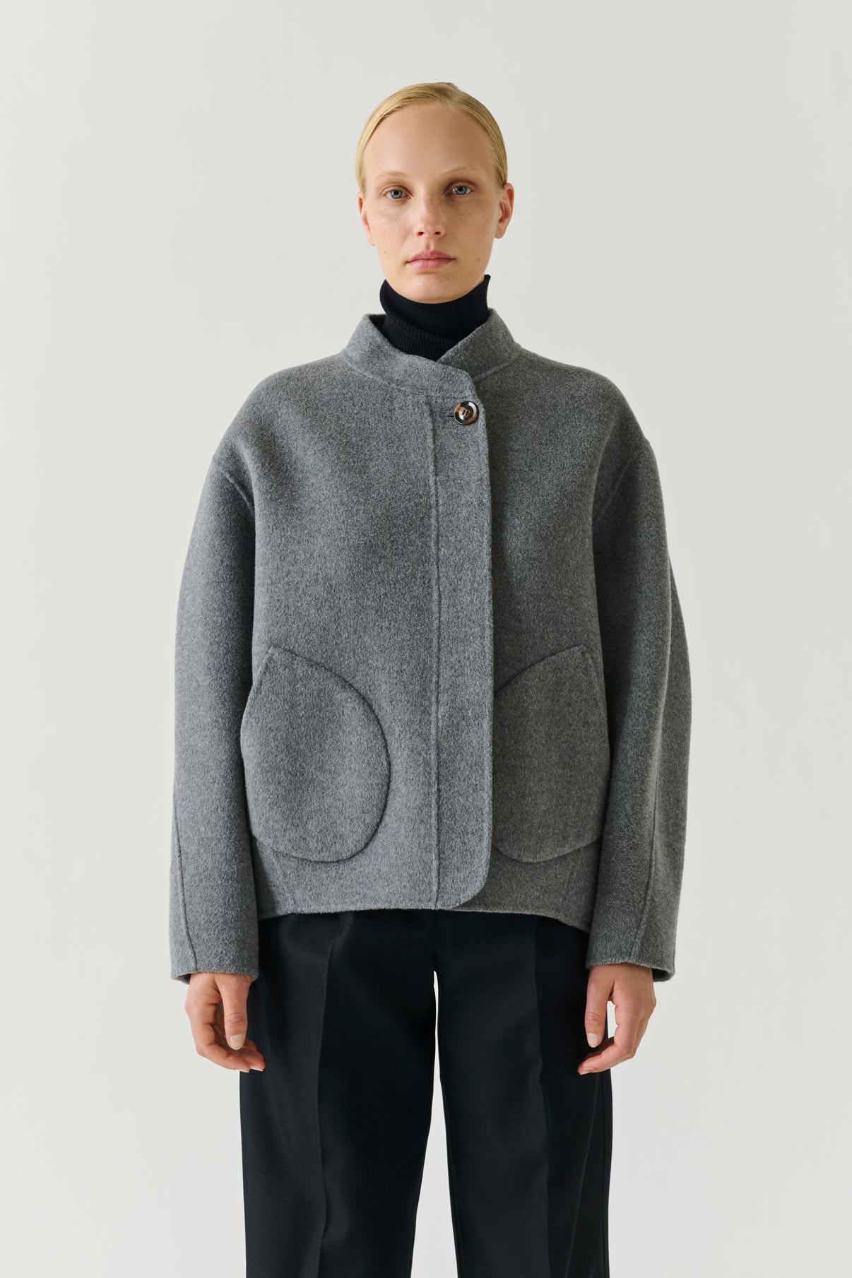 Windsor coat - Light Grey - Wool - Women vue 1