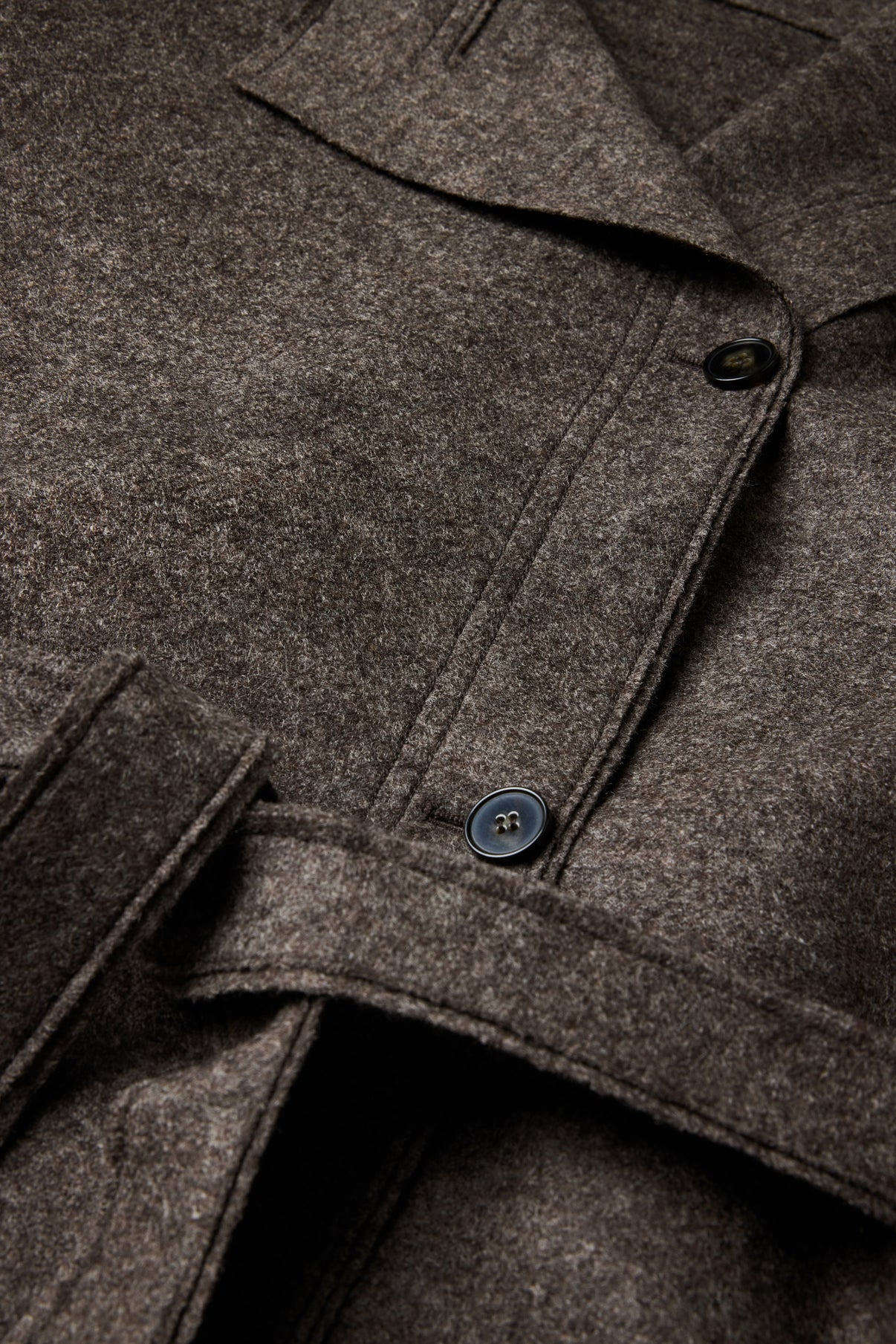 Jacket Theia - Chiné Taupe - Wool - Women vue 6